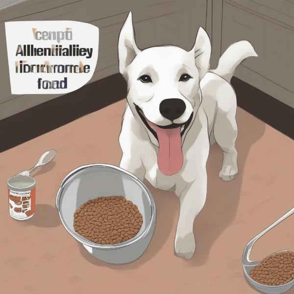 Dog Eating Hypoallergenic Food