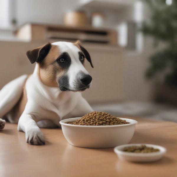 Dog Eating Healthy Food