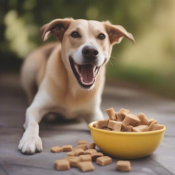 Dog Eating Healthy Treats