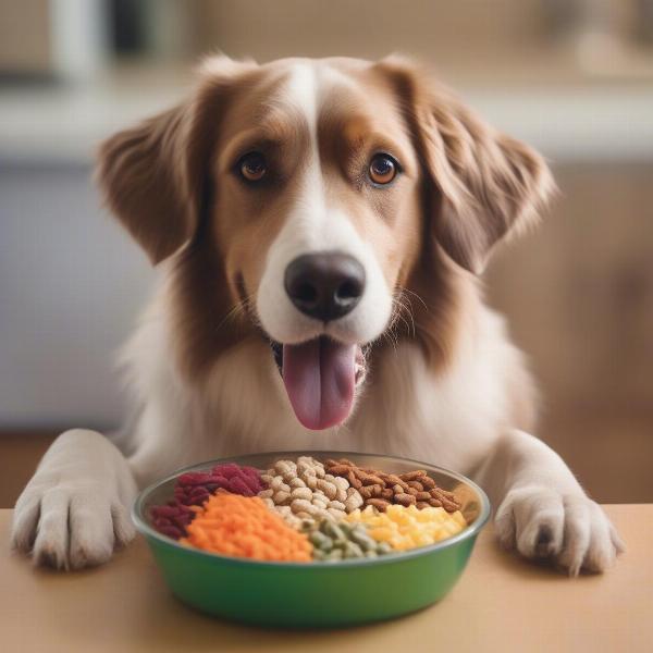 Dog Eating Hill's Science Diet