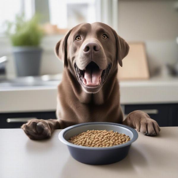 Dog Eating Smart Dog Food