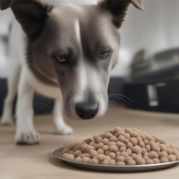 Dog Eating Tapioca Kibble