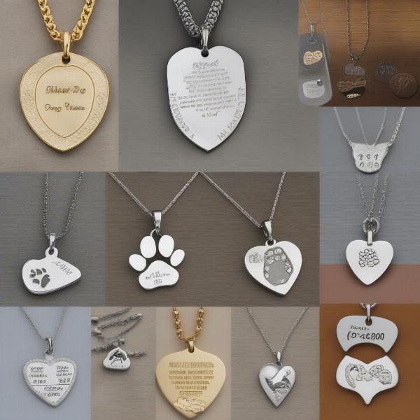 Dog Engraved Necklace Styles