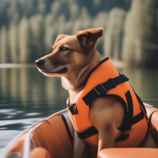 A dog enjoying a boat ride