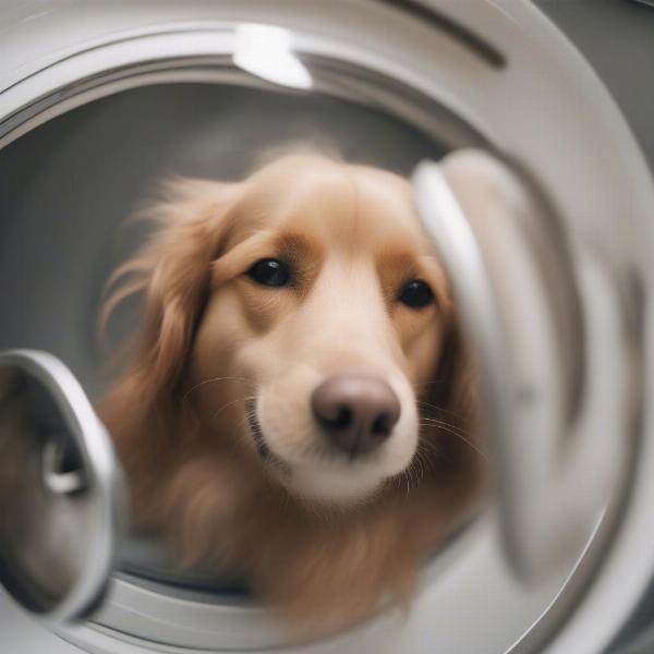 Dog Enjoying Being Dried