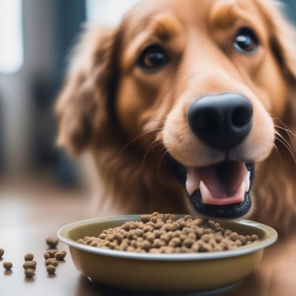 Dog Enjoying Prey Model Meal