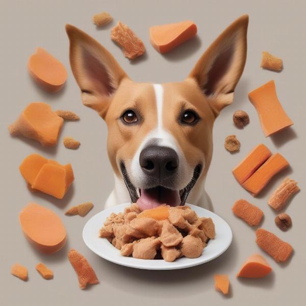 Dog enjoying safe and healthy treats