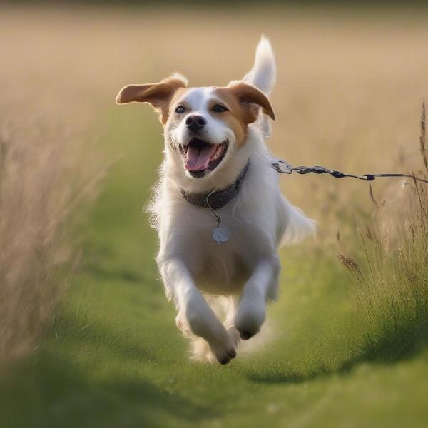 Dog Enjoying Secure Field in Grampound