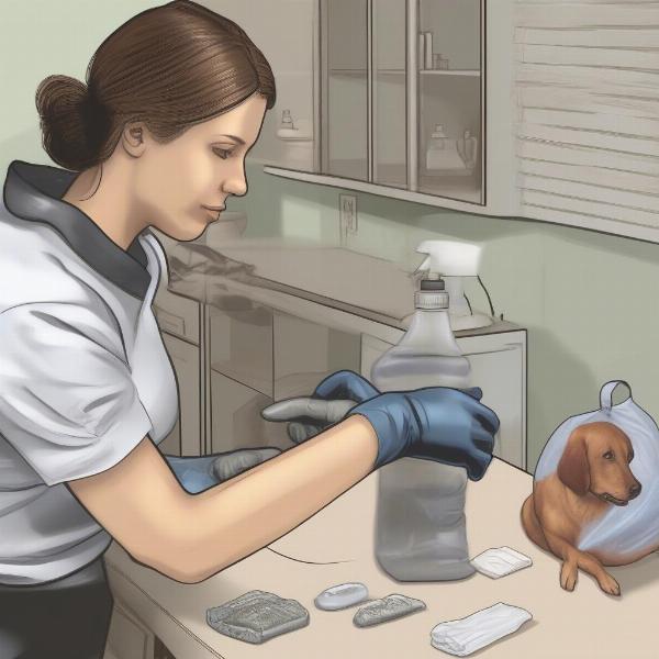 Applying a Dog Flea Bomb