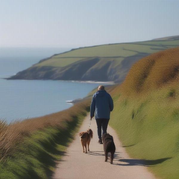 Dog-friendly coastal walk in Dartmouth Devon