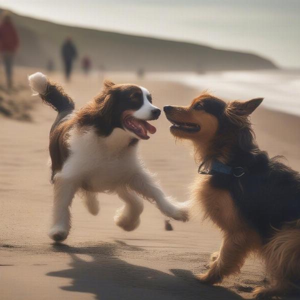 Dog-friendly activities in Westward Ho!, featuring scenic walks along the beach and coastal paths, dog-friendly pubs, and open spaces for play.