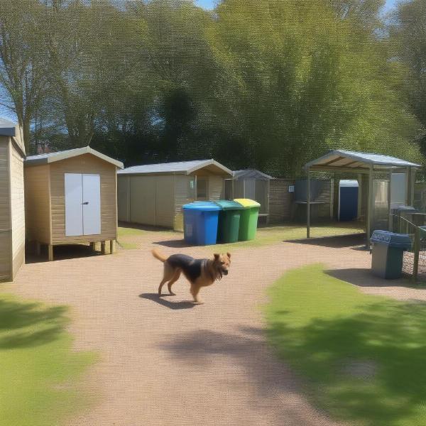 Dog-friendly caravan park in Norfolk with designated dog walking areas and amenities.