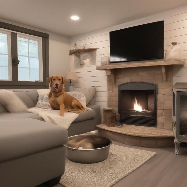 Cosy interior of a dog-friendly cottage in Ambleside