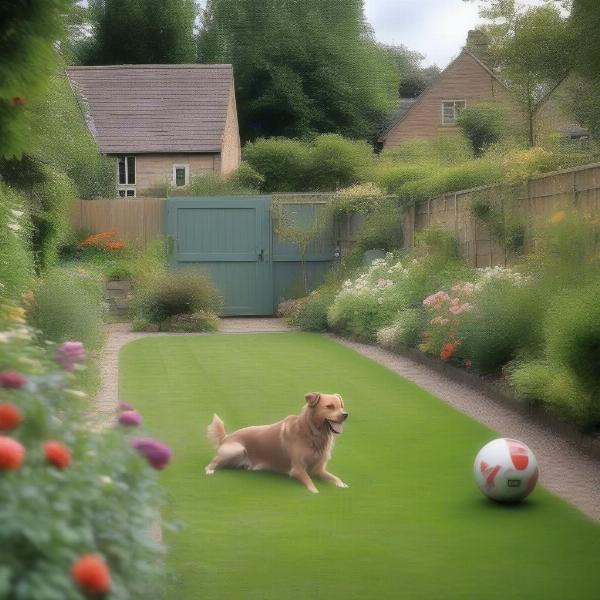 Dog-friendly cottage garden in Derbyshire