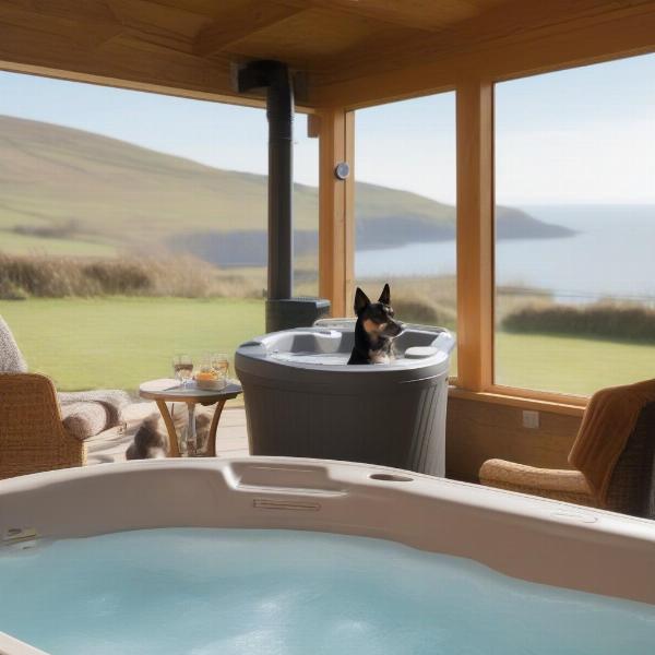 Dog-friendly cottage with a relaxing hot tub