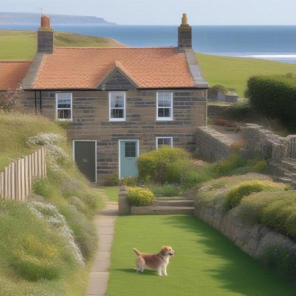 Dog friendly cottage in Whitby with a garden.