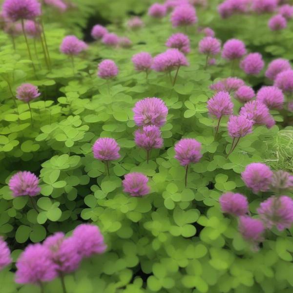 Dog-friendly ground covers like clover and thyme