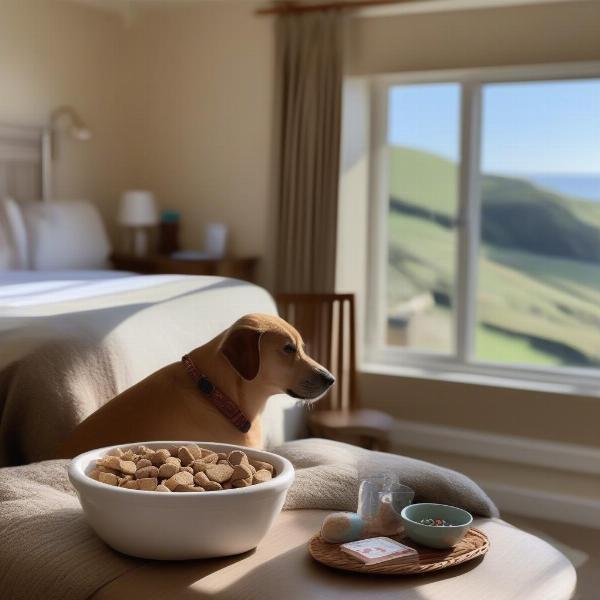 Dog-friendly hotel room in North Devon