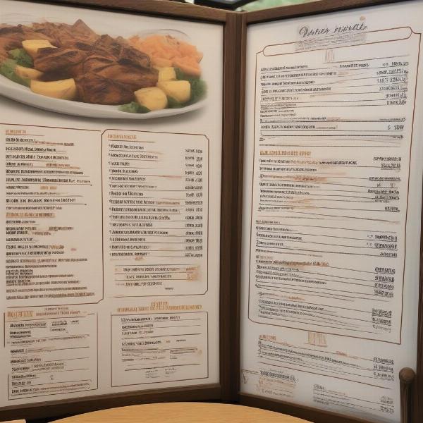 Dog-friendly menu at a restaurant in Jupiter, Florida: A close-up of a menu featuring special dishes for dogs, with options like grilled chicken and sweet potato treats.