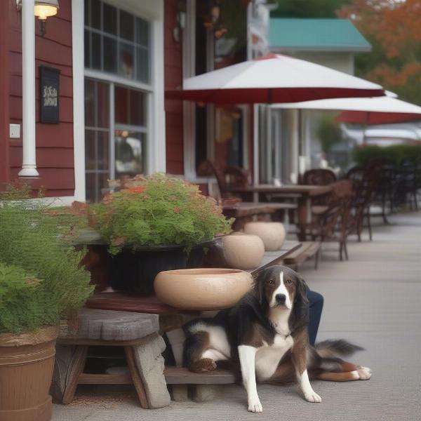 Dog-friendly patio in Chester Vermont