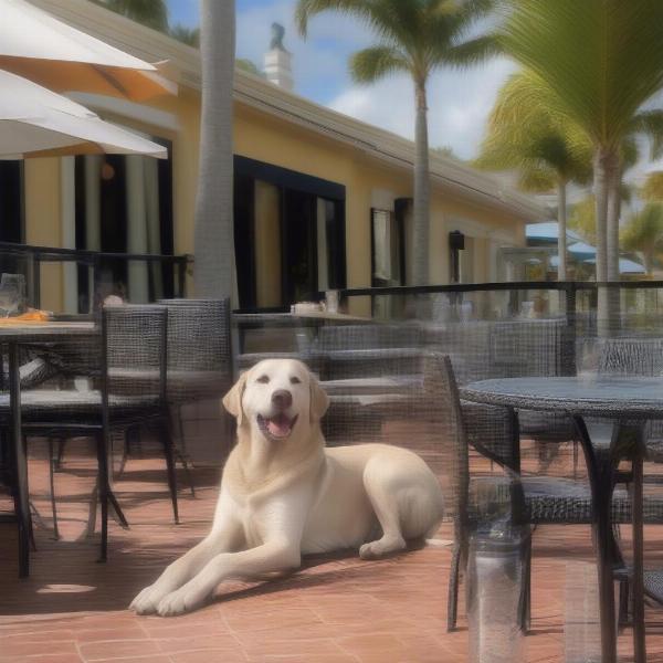 Dog-friendly patio in Naples, Florida