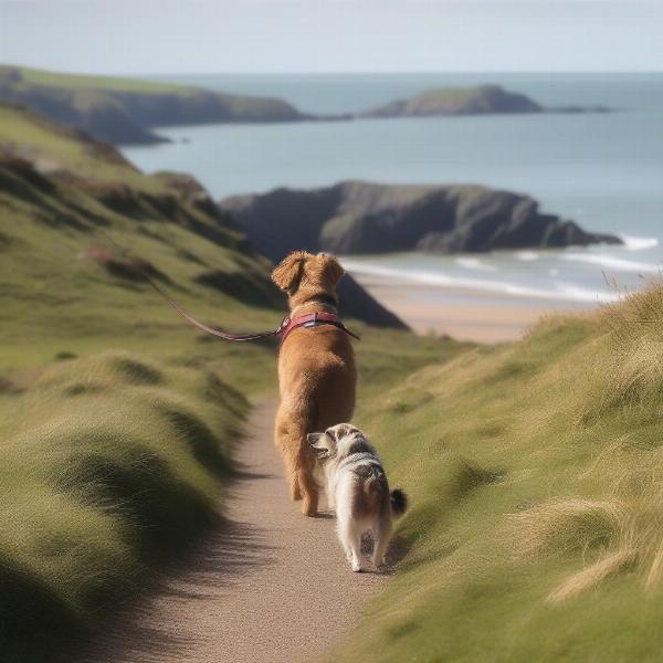 Exploring dog-friendly activities in Pembrokeshire.