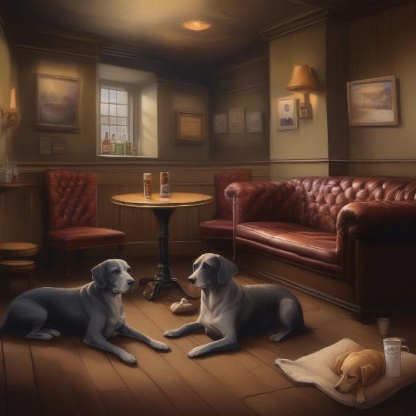 Cozy interior of a dog-friendly pub in Chesterfield.