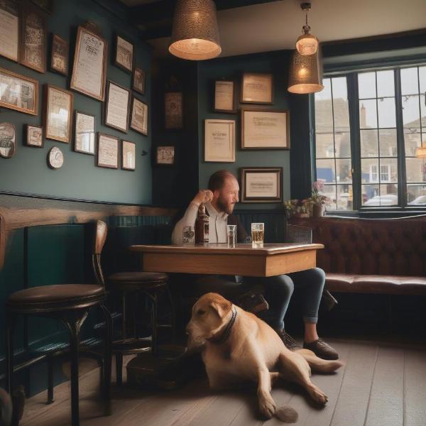 Dog-friendly pub interior in Cirencester