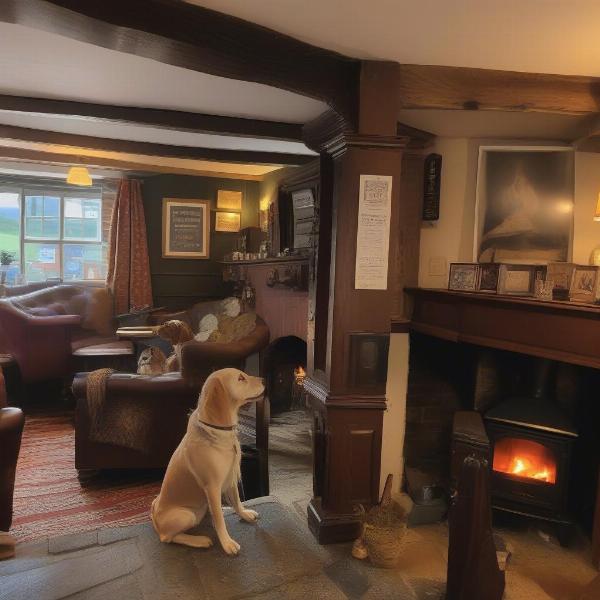 Dog-friendly pub interior in Coniston