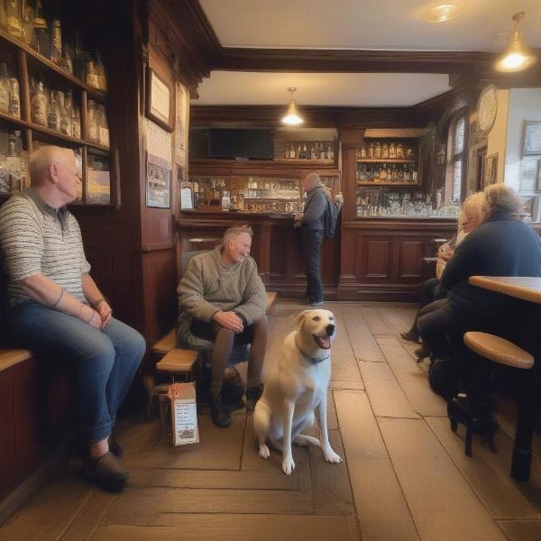 Dog enjoying a treat at a dog-friendly pub in Cromer