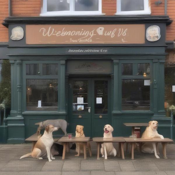 Dog-friendly pub exterior in Southport