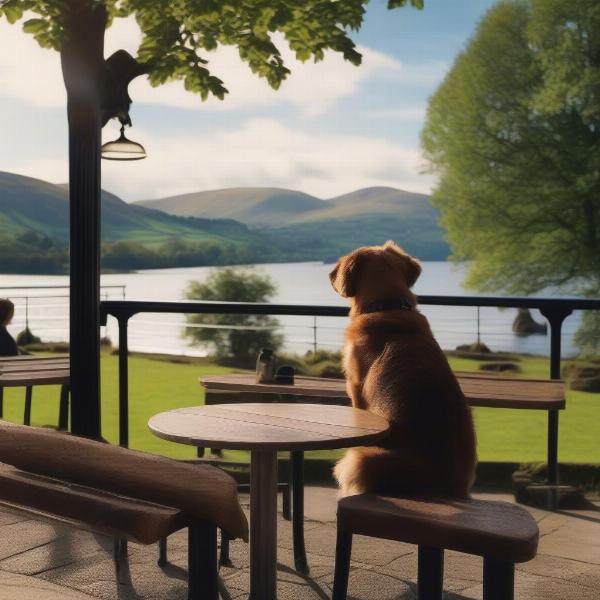 Dog-friendly pub in Hawkshead with outdoor seating