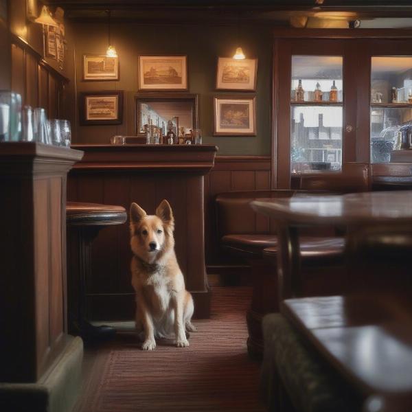 Enjoying a dog-friendly pub on the Isle of Wight