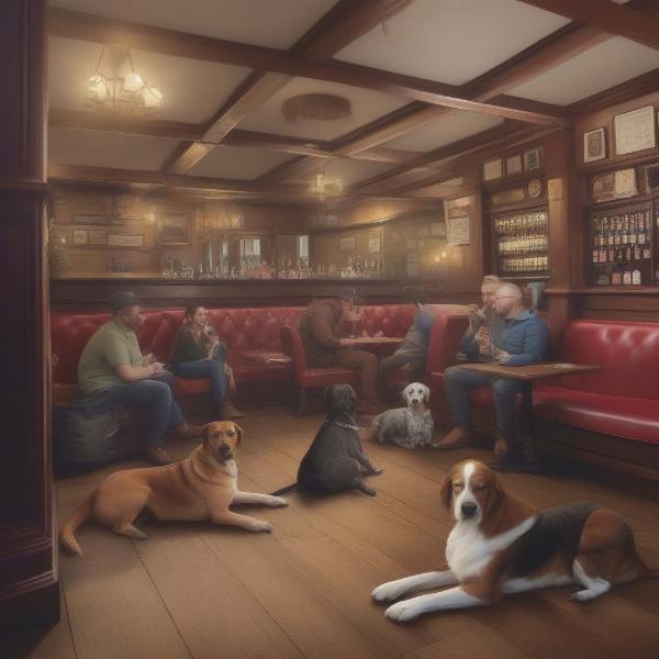 Dog-friendly pub interior in Plymouth