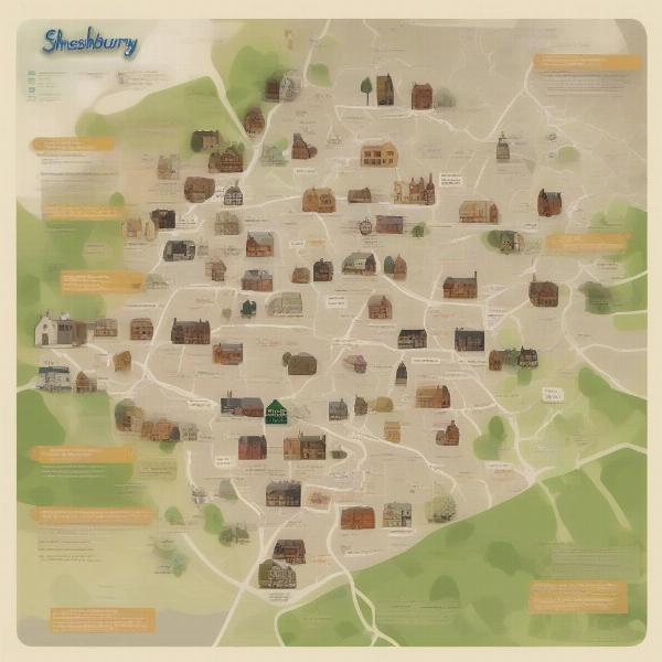 Map of dog-friendly pubs in Shrewsbury