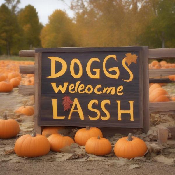 Dog-Friendly Pumpkin Patch Sign