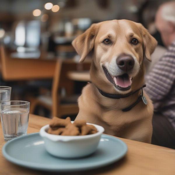 Dining with your dog at a restaurant in Inverness