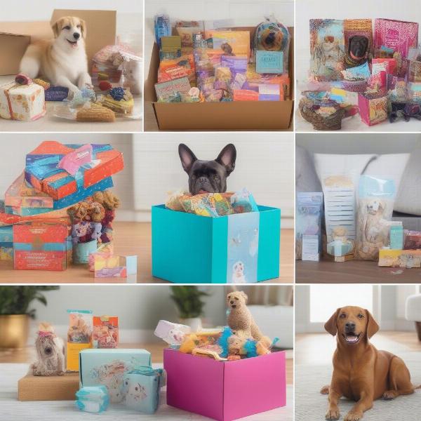 Dog gift boxes come in a variety of themes and contents.