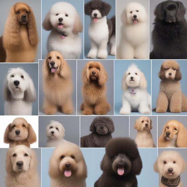 Different dog breeds being groomed in Columbia, SC