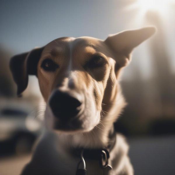 Dog's Head Warm from Sunlight