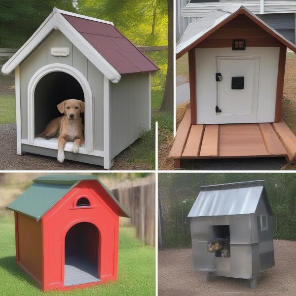 Different dog house materials