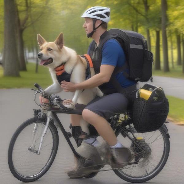 Dog in Bike Carrier Safety