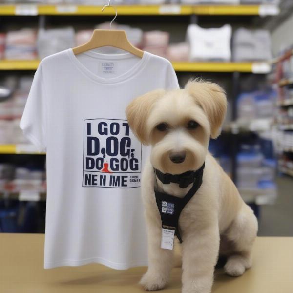 Dog in me shirt at Costco