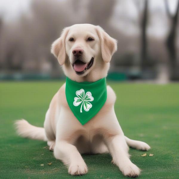 Dog in a St. Patrick's Day Costume