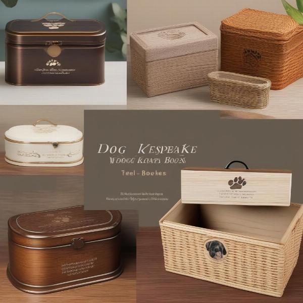 Various Styles of Dog Keepsake Boxes