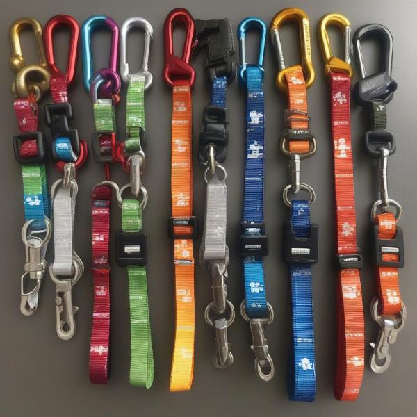 Different Types of Dog Leads with Carabiners