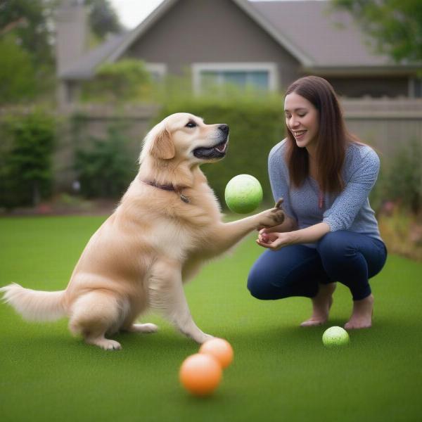 Dog Learning to Use an Automatic Ball Thrower