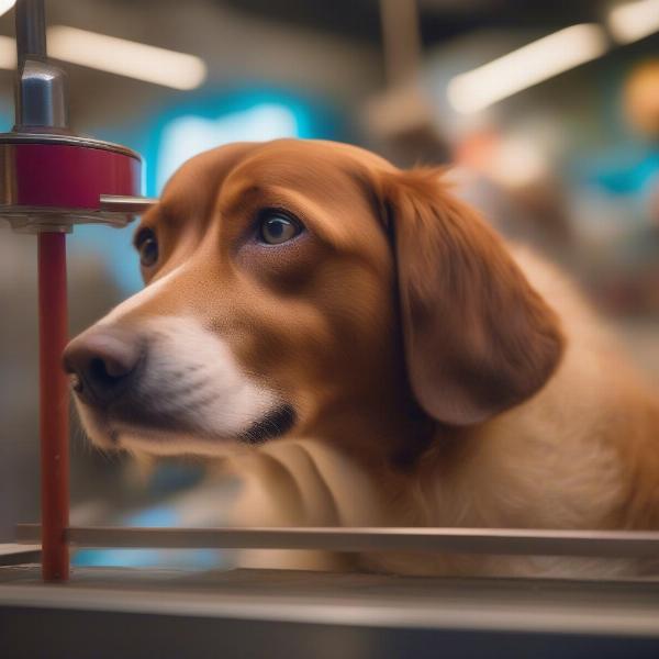 Dog looking longingly at a doner kebab