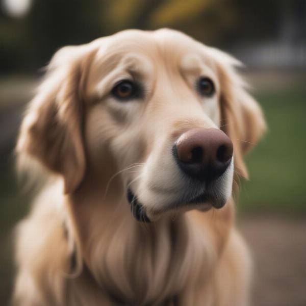 Dog Looking Up