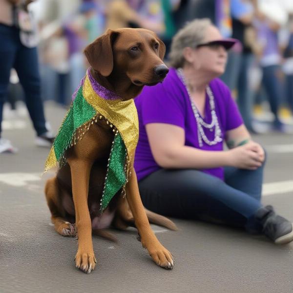 Chó tại diễu hành Mardi Gras